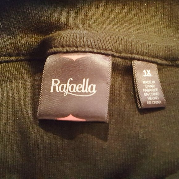 Rafaella Sweater 1X Womens L/S Scoop Neck 100% Cotton - Picture 3 of 3